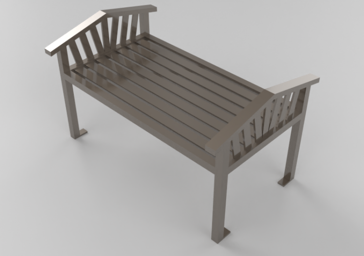 3D Benches - Metal bench - Keystone Ridge Designs - AC14 -...