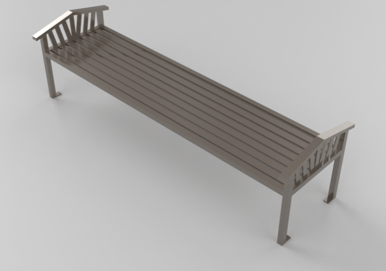 Bancos y Macetas 3D - Banco de metal - Keystone Ridge...