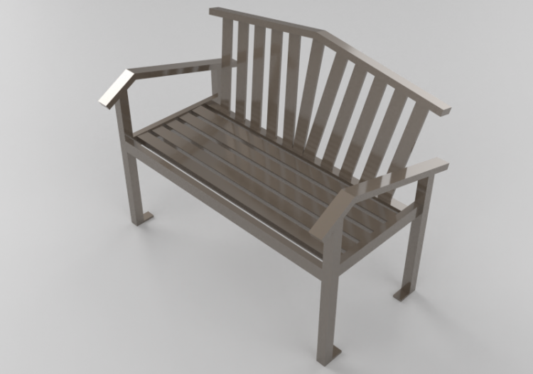 3D Benches - Metal bench - Keystone Ridge Designs - AC24 -...