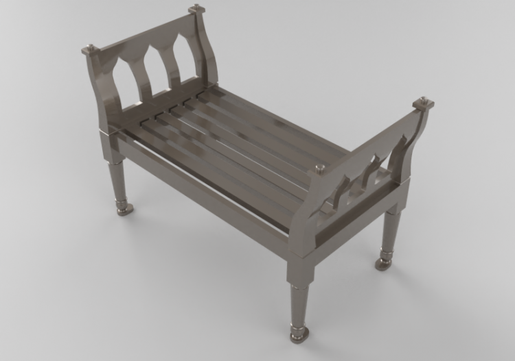 Bancos 3D - Banco de metal - Keystone Ridge Designs - AG14...