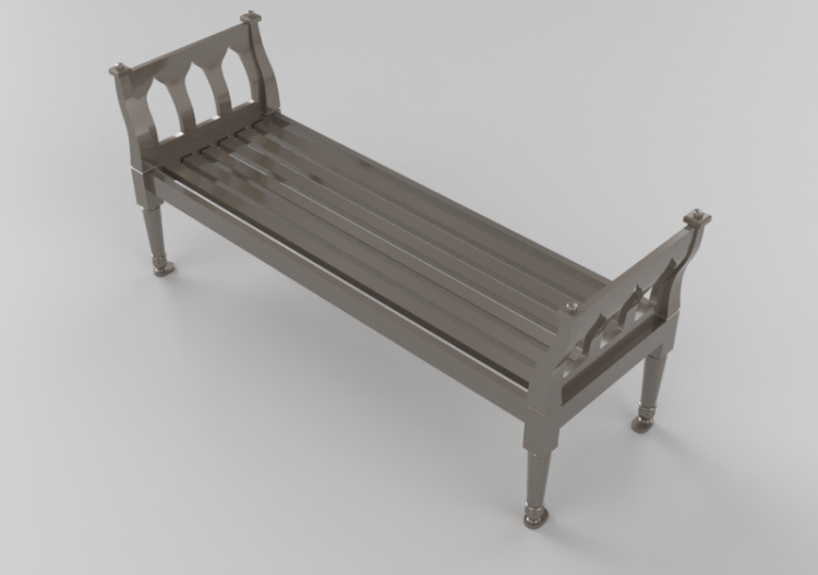 Bancos y Macetas 3D - Banco de metal - Keystone Ridge...