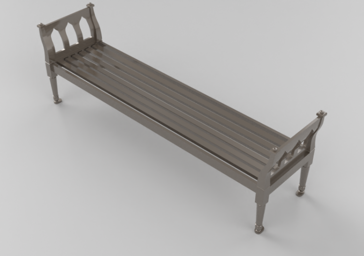 3D Benches - Metal bench - Keystone Ridge Designs - AG18 -...