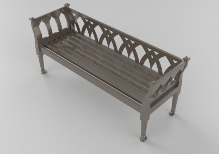 3D Benches - Metal bench - Keystone Ridge Designs - AG26 -...
