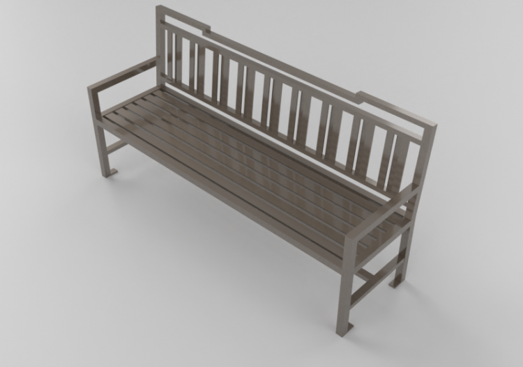 Benches and Planters 3D - Metal bench - Keystone Ridge...