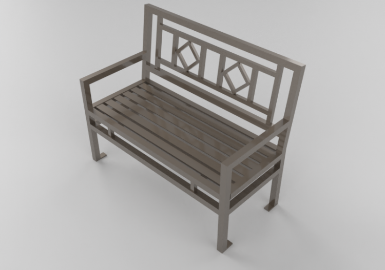 3D Benches - Metal bench - Keystone Ridge Designs - AR24 -...