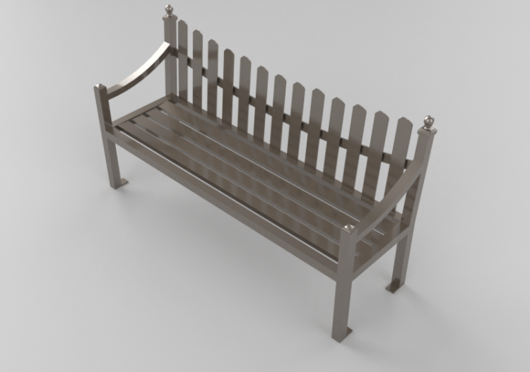3D Benches - Metal bench - Keystone Ridge Designs - FW26 -...