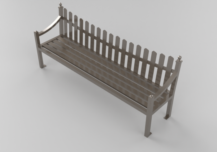 3D Benches - Metal bench - Keystone Ridge Designs - FW28 -...