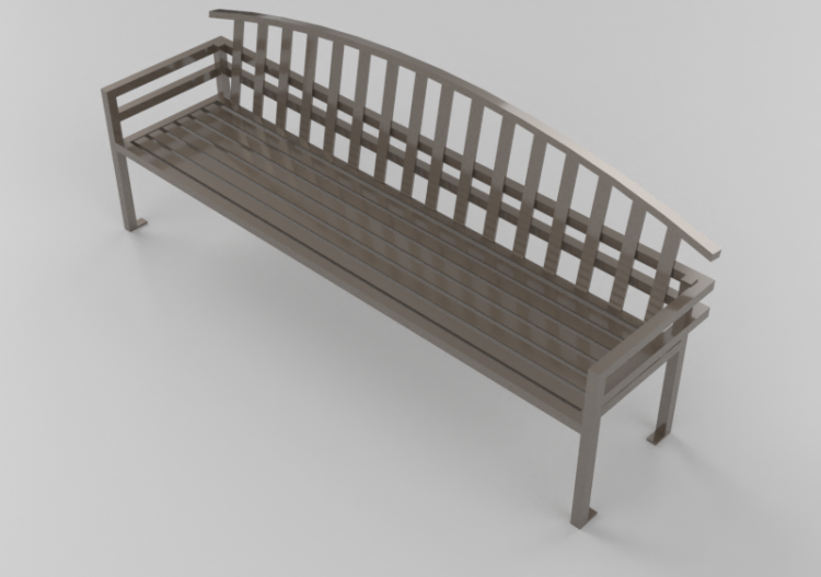 Panchine e Fioriere 3D - Panchina in metallo - Keystone...