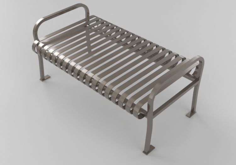 3D Sitzbänke und Pflanzengefäße - Metallbank - Keystone...