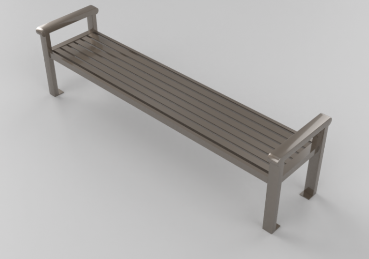 Panchine e Fioriere 3D - Panca in metallo - Keystone Ridge...
