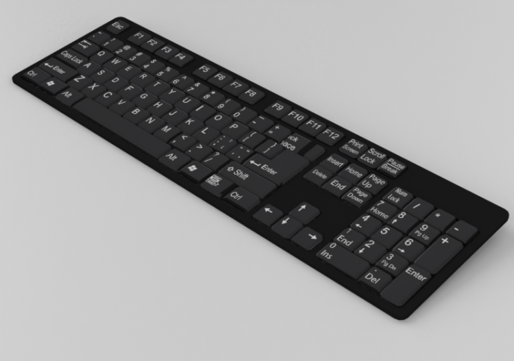 3D Handys und Computer - Microsoft-Tastatur - ACCA software