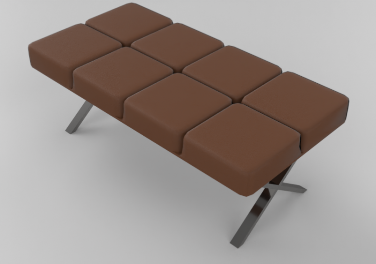 Chaises 3D - Banc en bois - Artzzi - Enzo - ACCA software