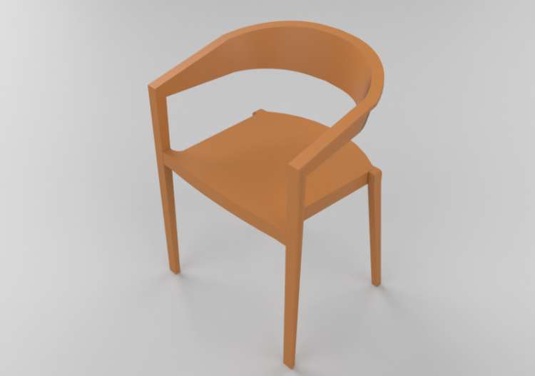 Cadeira 3D - Cadeira de madeira - Artzzi - Ic - ACCA...