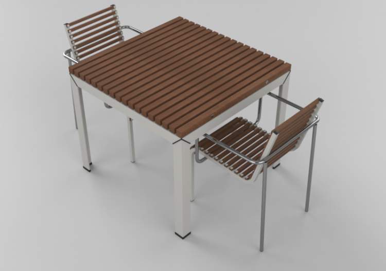 3D Tables - Table with chairs for outside uses – Extremis -...