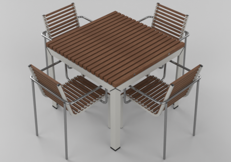 Tavoli 3D - Tavolo con sedie da esterno – Extremis - ACCA...