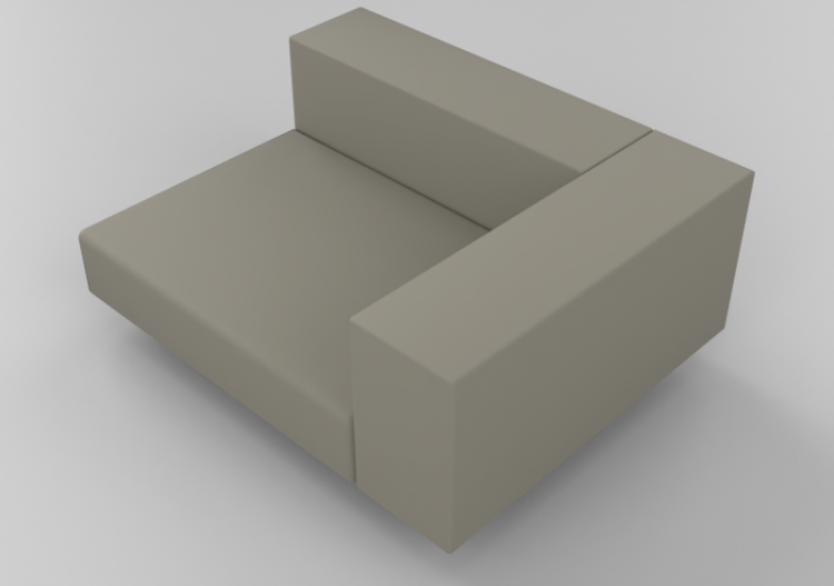 3D Chairs - Sofa left side - Extremis - ACCA software