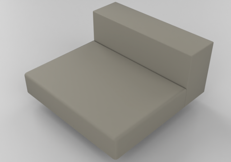 Chairs and Sofas 3D - Modular Sofa - Central part -...
