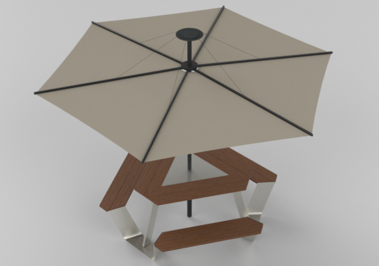 Sombrillas y Toldos 3D - Sombrilla con mesa - Extremis -...