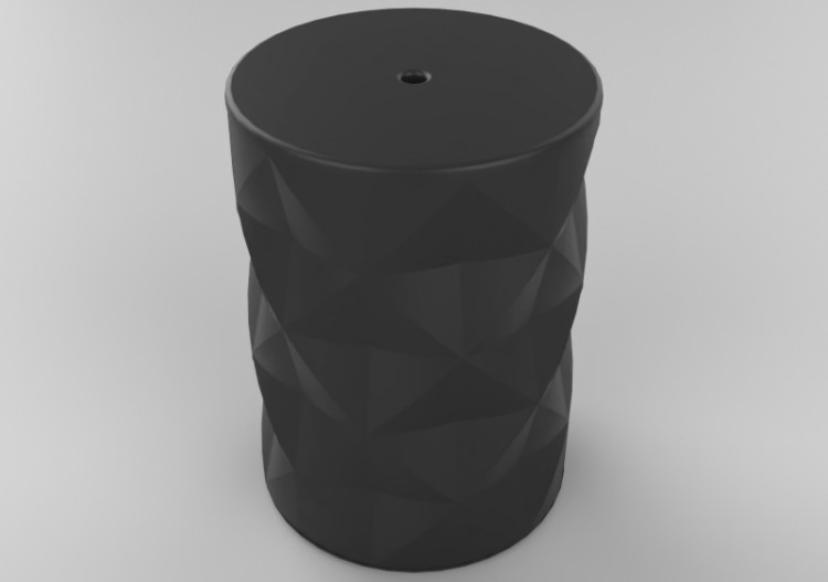 Mesas 3D - Mesa de madera lacada - Sala Bella - Pufe - ACCA...