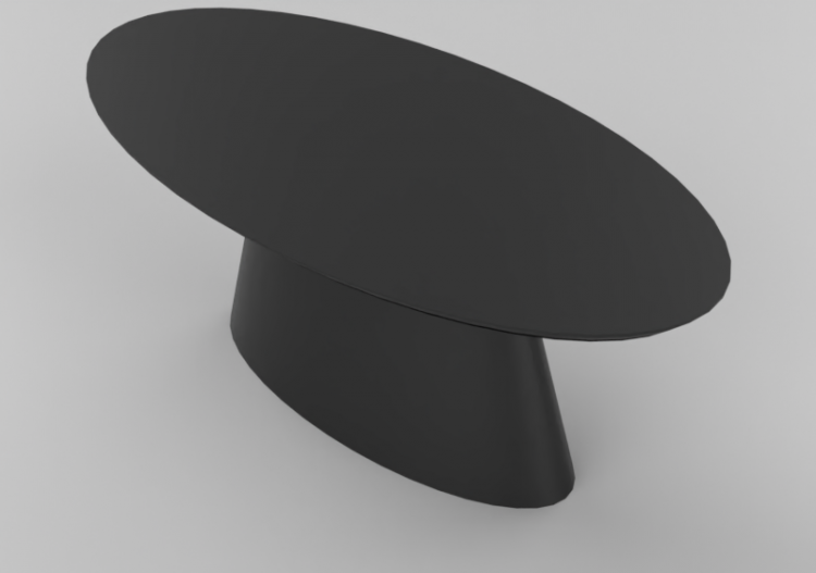 Mesas 3D - Mesa de madeira envernizada - Sala Bella -...
