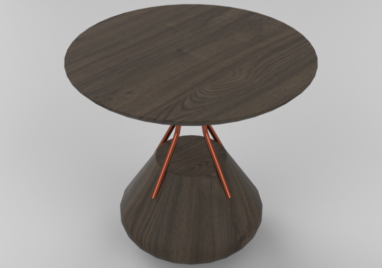Mesas 3D - Mesa de madeira - Sala Bella - Palme - ACCA...