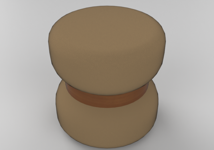 Chaises 3D - Tabouret bas en tissu - Sala Bella - Grim -...