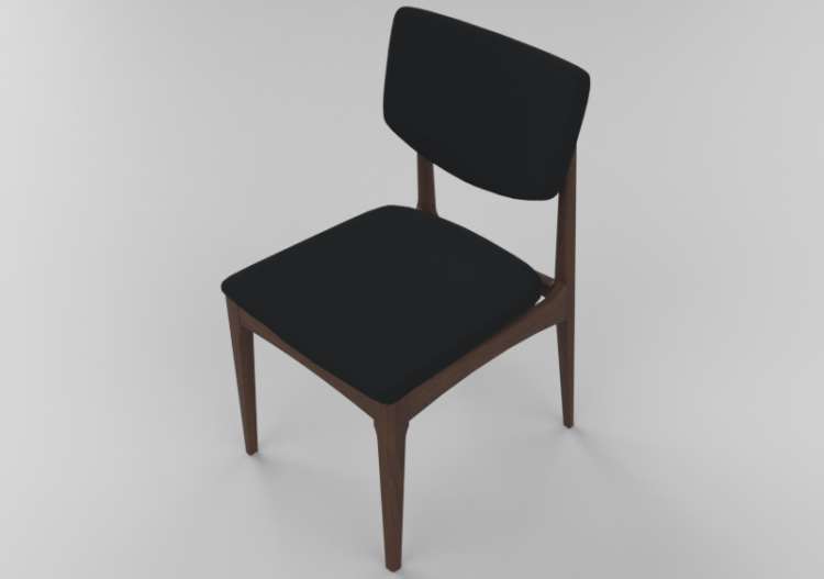 Cadeira 3D - Assento de madeira envernizada - Sala Bella -...
