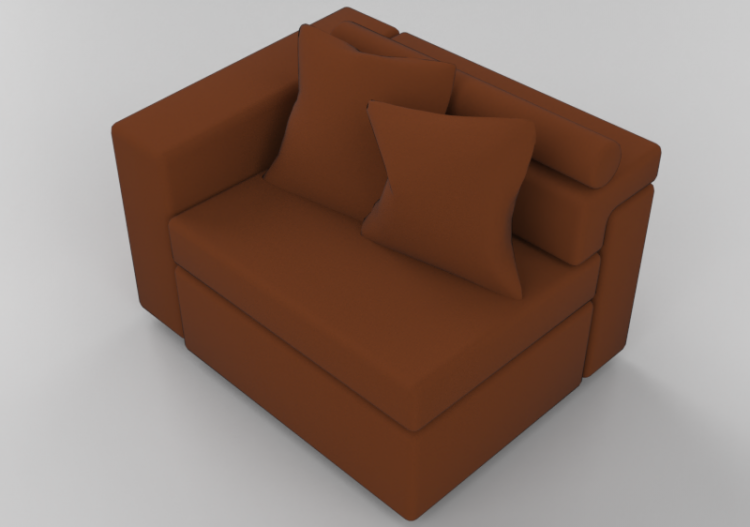 Chairs and Sofas 3D - Sofa with fabric lining - Sala Bella...