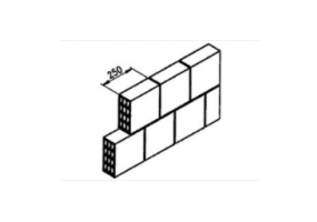 Hollow clay brick (250*100*250)
