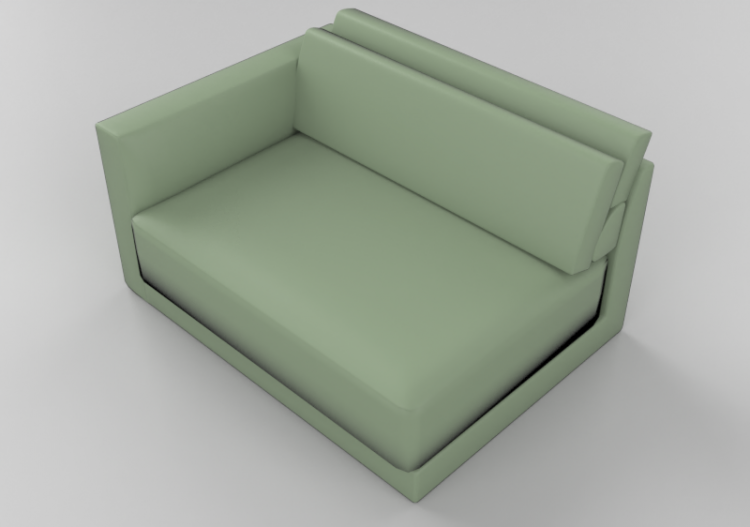 Sofás 3D - Sofá de tecido - Sala Bella - Maori - ACCA...