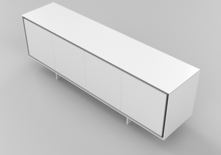 Muebles 3D - Mueble de madera - Sala Bella - Carlton - ACCA...