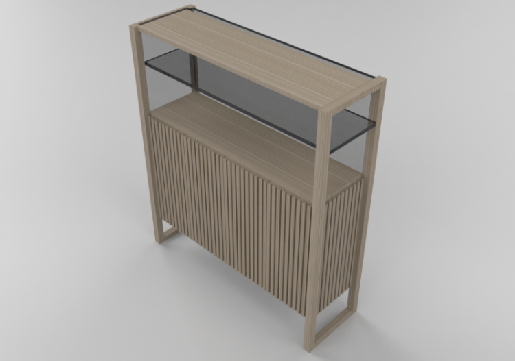 Muebles 3D - Mueble de madera - Sala Bella - Ripinha - ACCA...