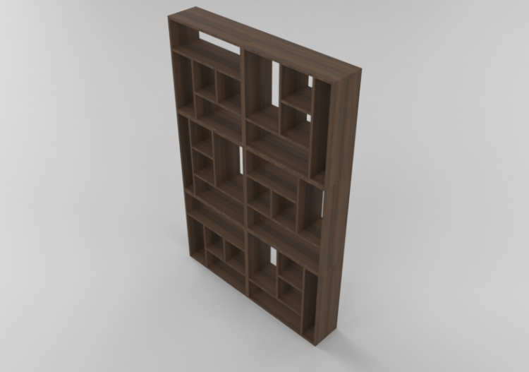 Muebles 3D - Mueble de madera - Sala Bella - Cobogó - ACCA...
