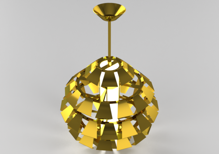 3D Schwebende Lampe - Hängelampe - Panzeri – Agave - ACCA...