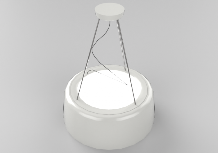 Lámpara colgante 3D - Lámpara colgante - Panzeri – Blanca -...