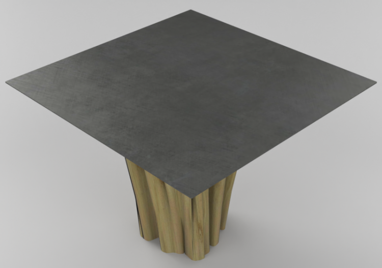 Mesas 3D - Mesa de aluminio rayado - Gervasoni - Brick 32...