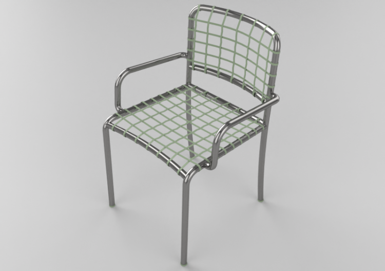 Cadeira 3D - Cadeira de aço - Gervasoni - Allu 24 l - ACCA...
