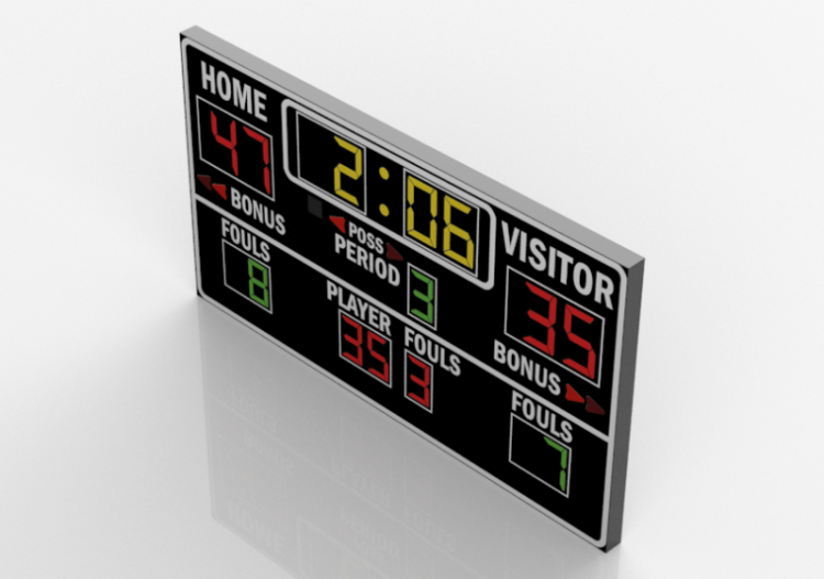 Tabellone Segnapunti Sportivo Portatile - A 6 Cifre Per Basket, Calcio, Tennis - Foto 5