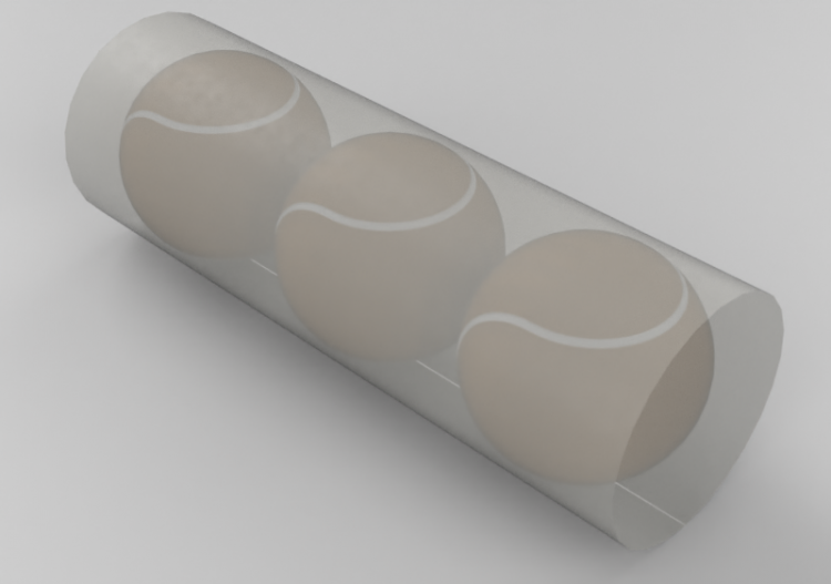 3D Gaming gear - Tennis ball tubes - ACCA software