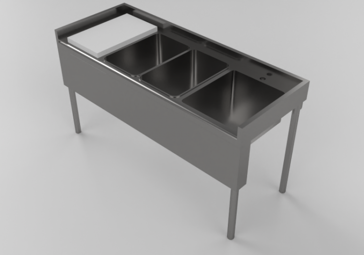 Lavatórios 3D - Mesa de preparação de peixe - Angelo Po -...