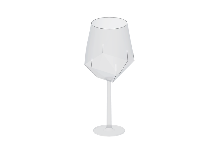Vaisselle et couverts 3D - Verre en verre - Kare - Diamond... Vaisselle et couverts 3D - Verre en verre - Kare - Diamond...