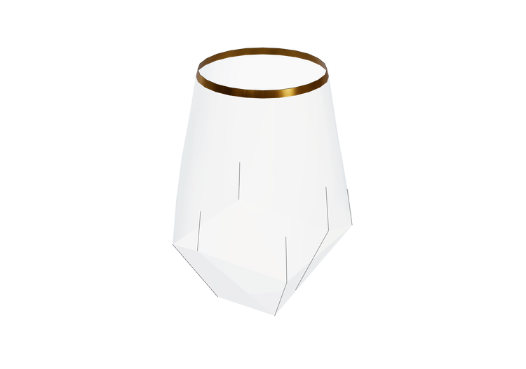 Stoviglie e posate 3D - Bicchiere in vetro - Kare - Diamond... Stoviglie e posate 3D - Bicchiere in vetro - Kare - Diamond...