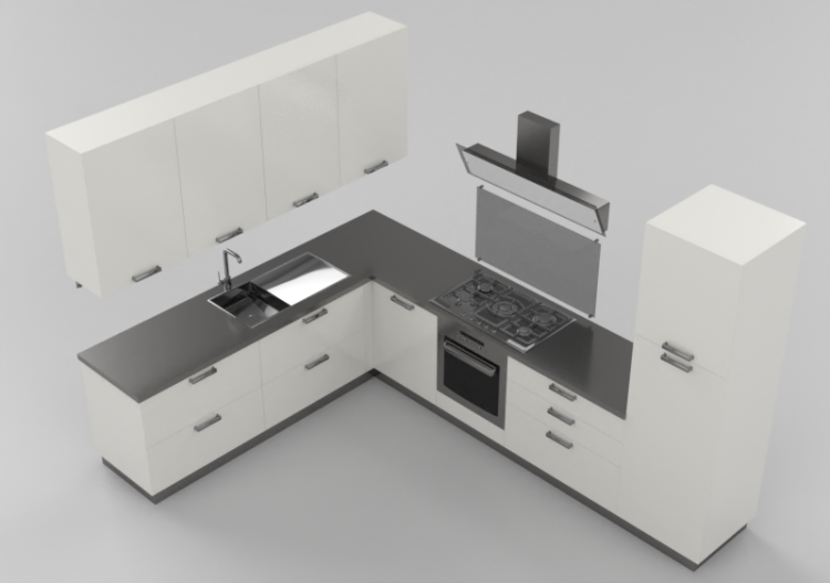 Cuisine 3D - Cuisine complète d'électroménagers - ACCA...