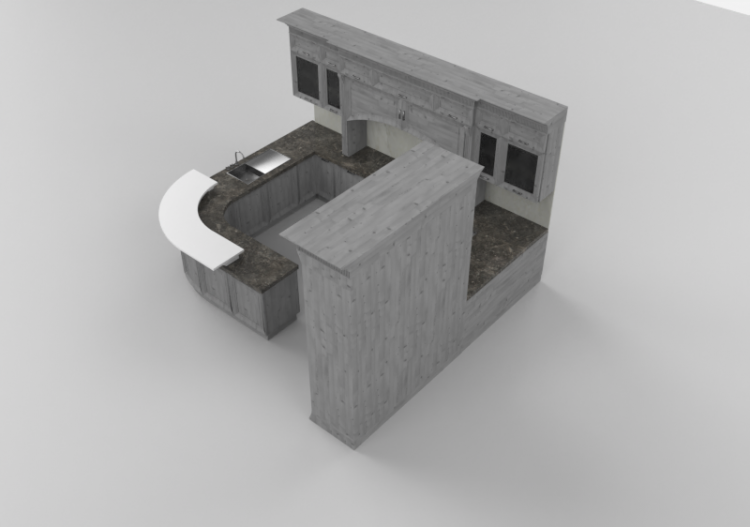 Cozinhas 3D - Cozinha equipada com eletrodomésticos - ACCA...