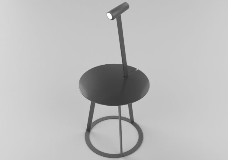 3D Tables - Wood table with lamp - Horm - Albino - ACCA...