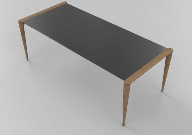 Mesas 3D - Mesa de madeira - Horm - Bolero - ACCA software