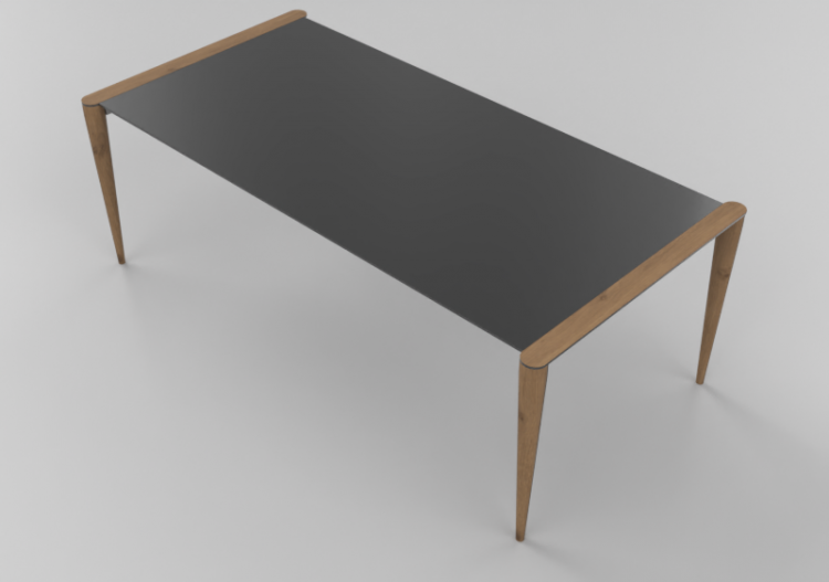 Mesas 3D - Mesa de madeira - Horm - Bolero - ACCA software