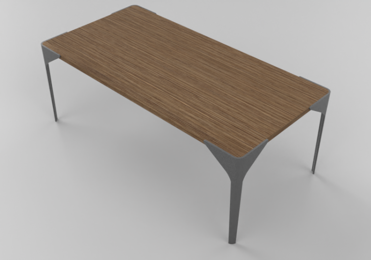Mesas 3D - Mesa de madeira - Horm - Canard - ACCA software