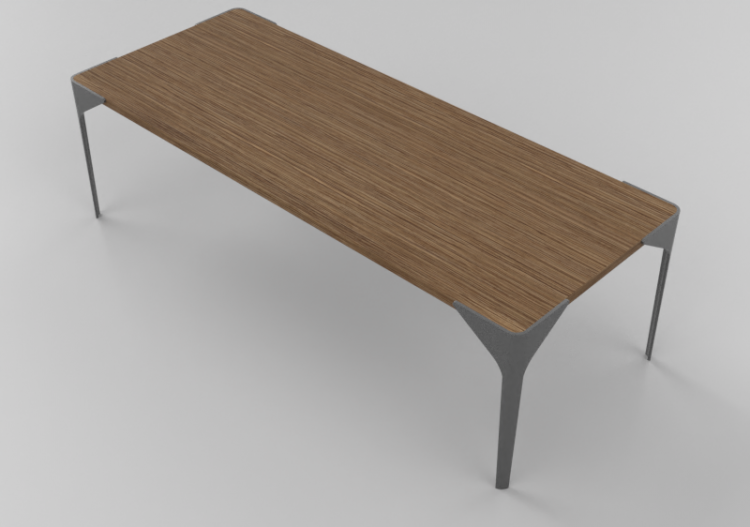 3D Tables - Wood table - Horm - Canard - ACCA software