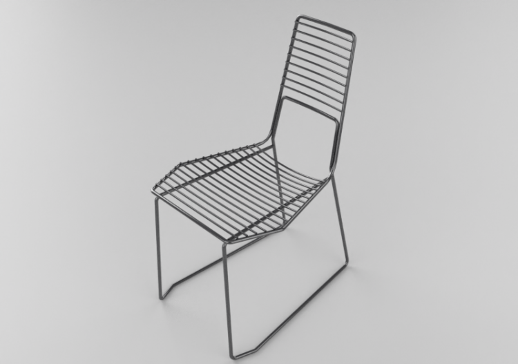 3D Stühle - Stuhl aus lackiertem Metall - Horm - Alieno -...